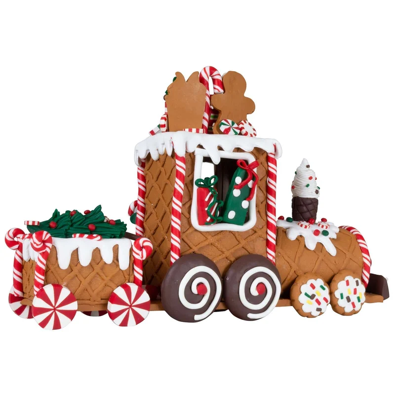Lebkuchenzug 26cm – festlicher Weihnachtszug mit Nikolaus & Geschenken