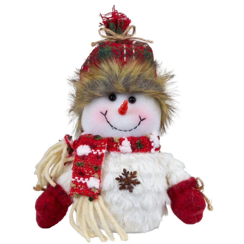 Schneemänner-Paar 17 cm, 2 Designs, winterliche Weihnachtsdeko
