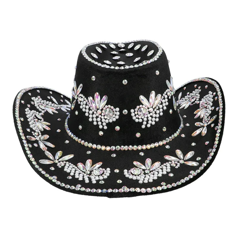 Cowboyhut Crystal schwarz