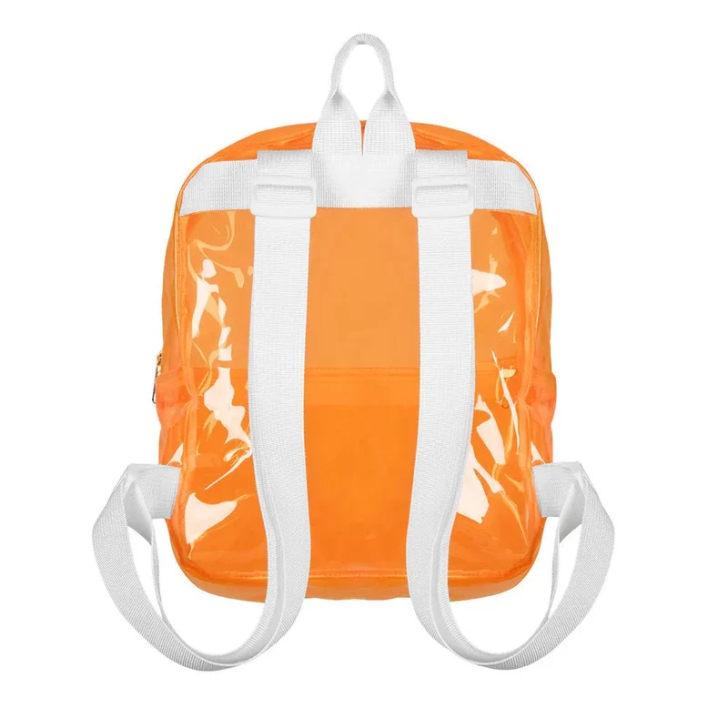 Transparenter Rucksack in leuchtendem Orange