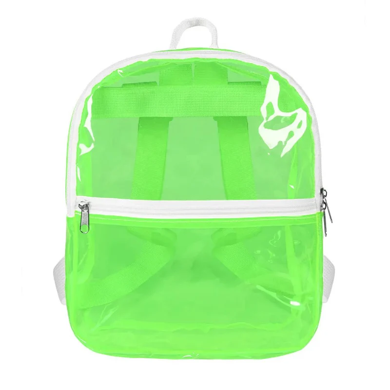 Transparenter Rucksack in Knallgrün
