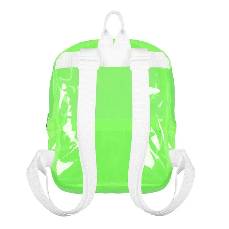 Transparenter Rucksack in Knallgrün