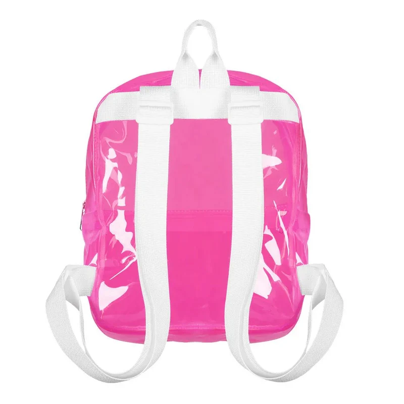Transparenter Rucksack in Knallrosa