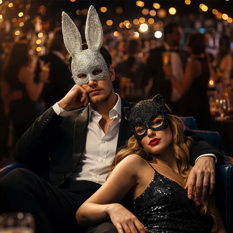 Halbmaske „Bunny Diamant“