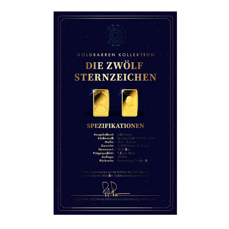Goldbarren Sternzeichen Schütze