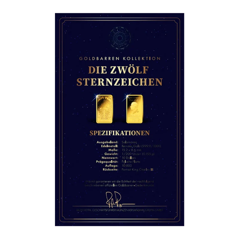 Goldbarren Sternzeichen Skorpion