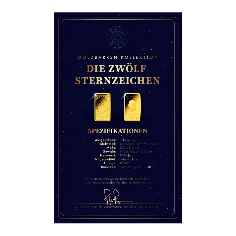 Goldbarren Sternzeichen Löwe