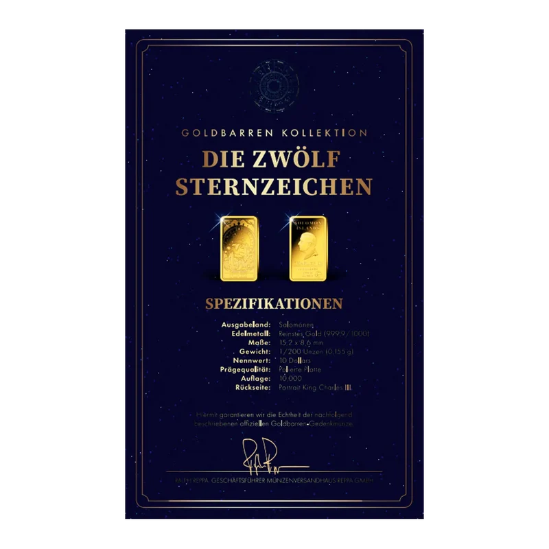 Goldbarren Sternzeichen Fische