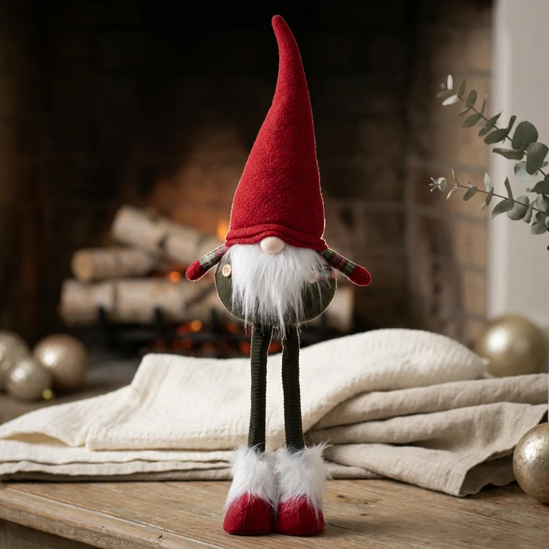 Weihnachtswichtel mit Teleskopbeinen variable Größe von 43cm bis 87cm