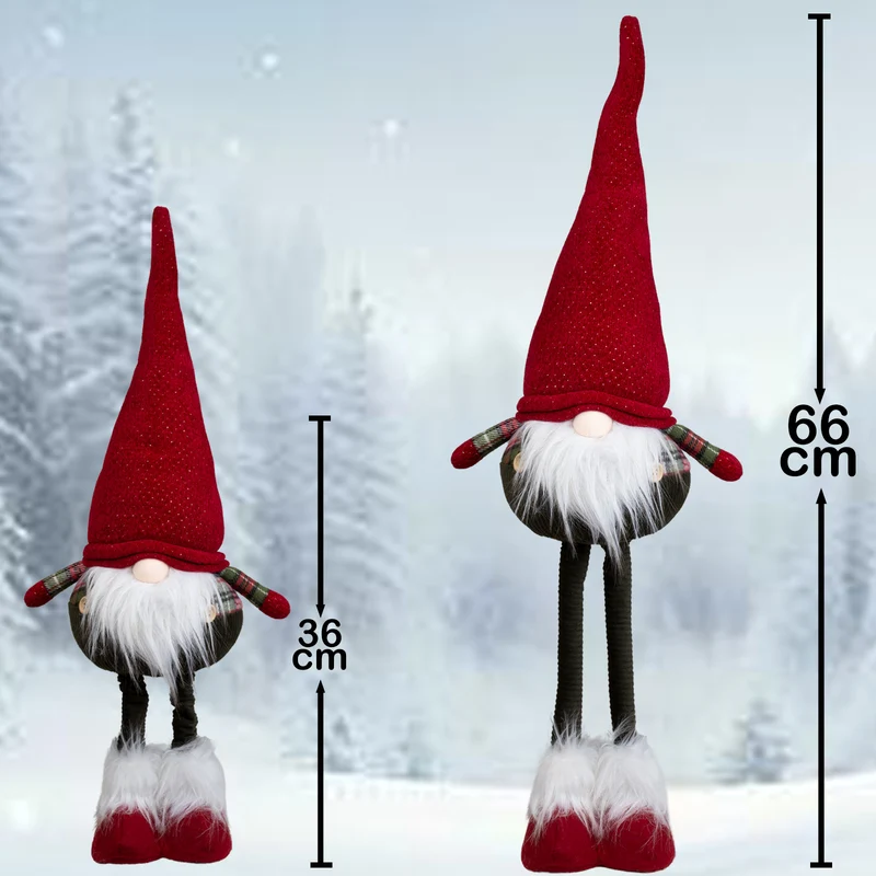 Wichtel mit Teleskopbeinen, variable Größe von 36cm bis 66cm