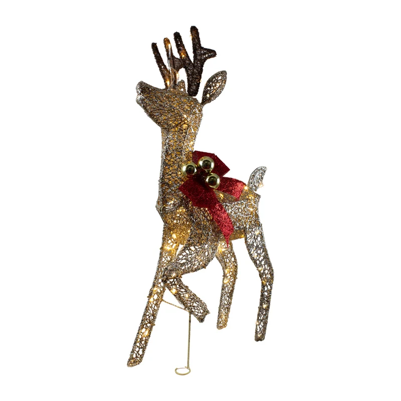 LED Rentier Farbe gold - Größe 80cm - Weihnachtsdeko
