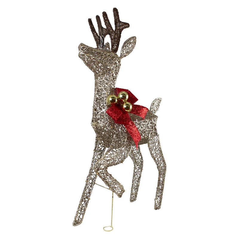 LED Rentier Farbe gold - Größe 80cm - Weihnachtsdeko
