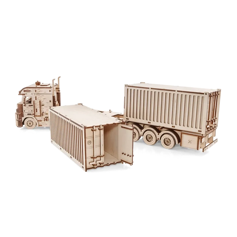 3D-Holzpuzzle Road King LKW mit Container