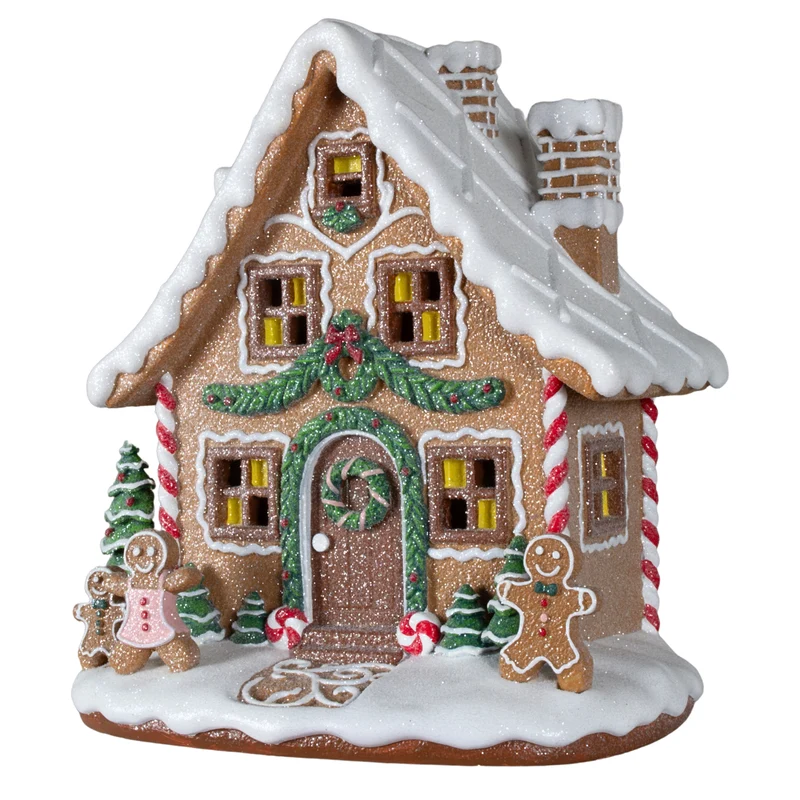 LED Lebkuchenhaus 24cm bunt
