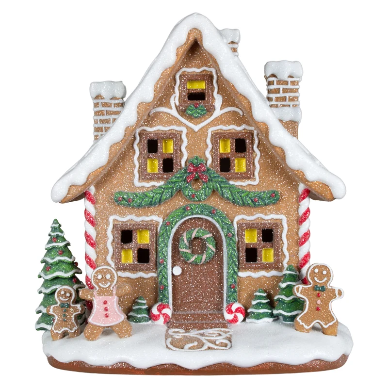 LED Lebkuchenhaus 24cm bunt