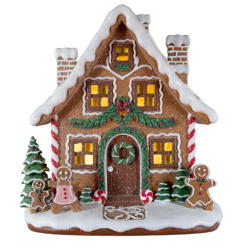 LED Lebkuchenhaus 24cm bunt