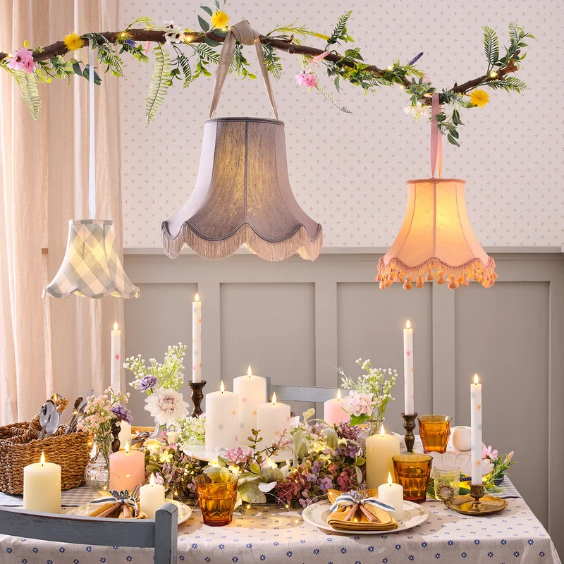 3er Set TruGlow® LED-Kerzen mit Blumen & Fernbedienung