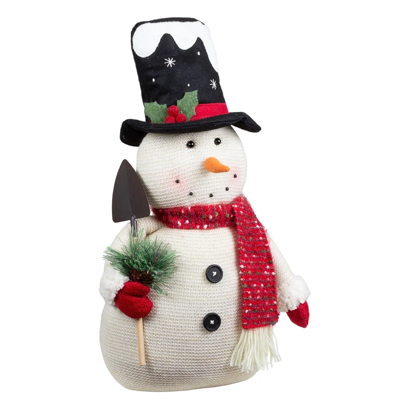 Dekofigur Schneemann 51cm (70cm), sitzend, 2 Stück
