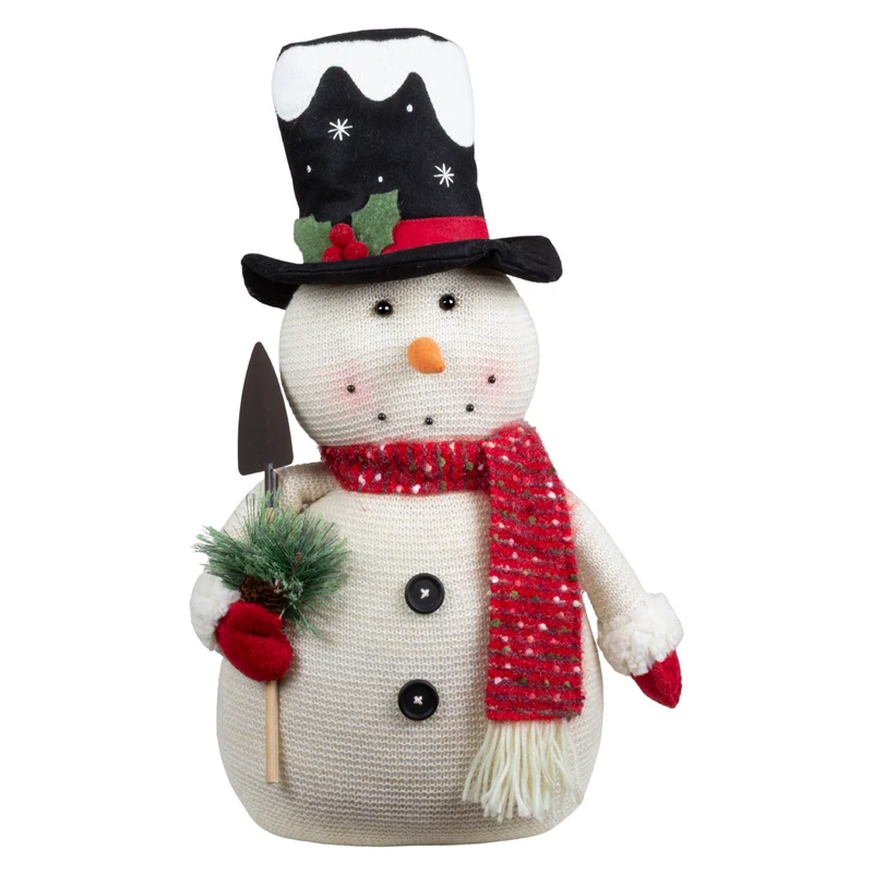 Dekofigur Schneemann 51cm (70cm), sitzend, 2 Stück