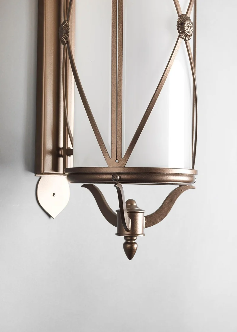 Casa Padrino Luxus Außen Laterne Bronze T. 32 x H. 93 cm - Handgefertigte Laterne aus Schmiedeeisen - Luxus Kollektion - Edel & Prunkvoll