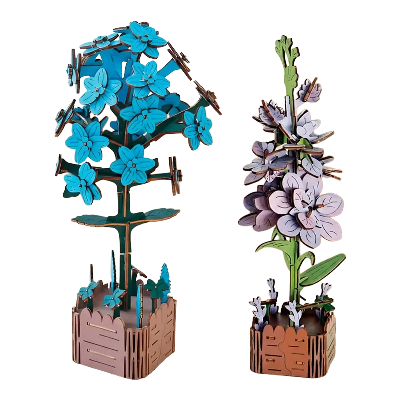 Holzprodukt 3D-Puzzle Set Veilchen Hyazinthe