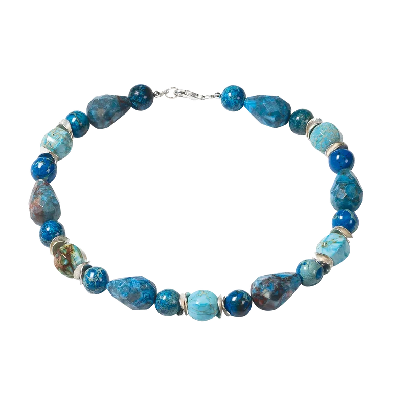 Collier "Sansibar" aus Jaspis & Larimar