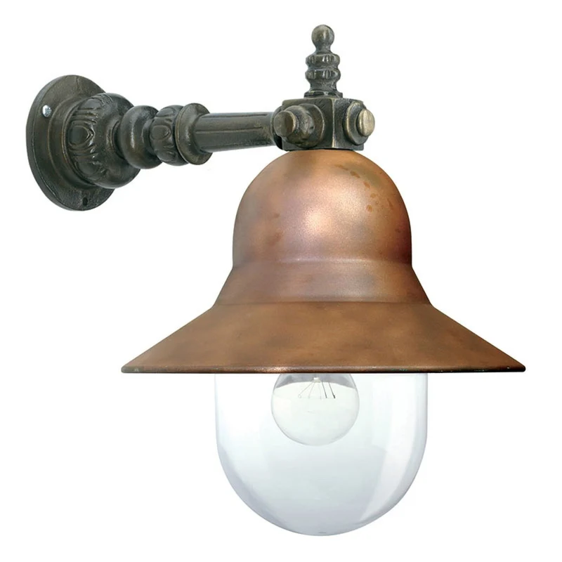 Casa Padrino Jugendstil Außenwandleuchte 27 x 38 x H. 34 cm - Bronze - Nostalgische Wetterfeste Außenleuchte