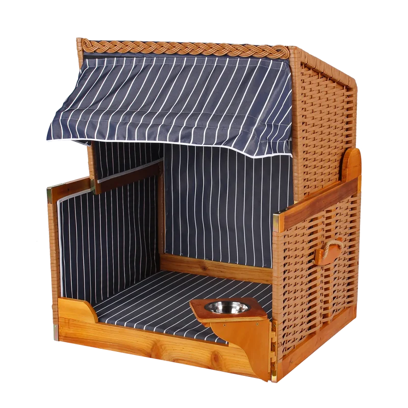 Strandkorb für Hunde, blau