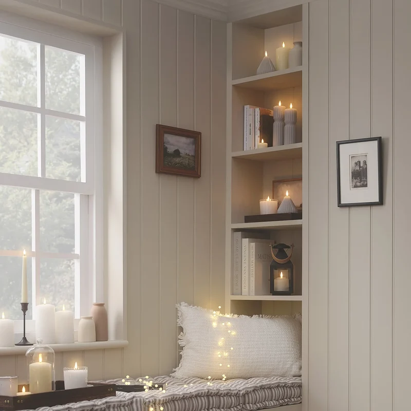 2er Set TruGlow® LED‑Stumpenkerzen mit Fernbedienung