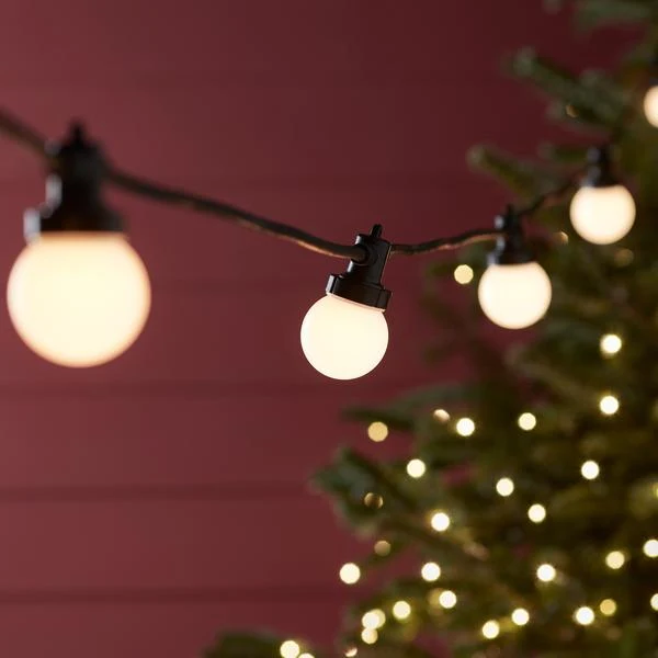 Pro Connect IP67, 55m 110er Party Lichterkette warmweiß koppelbar schwarzes Kabel