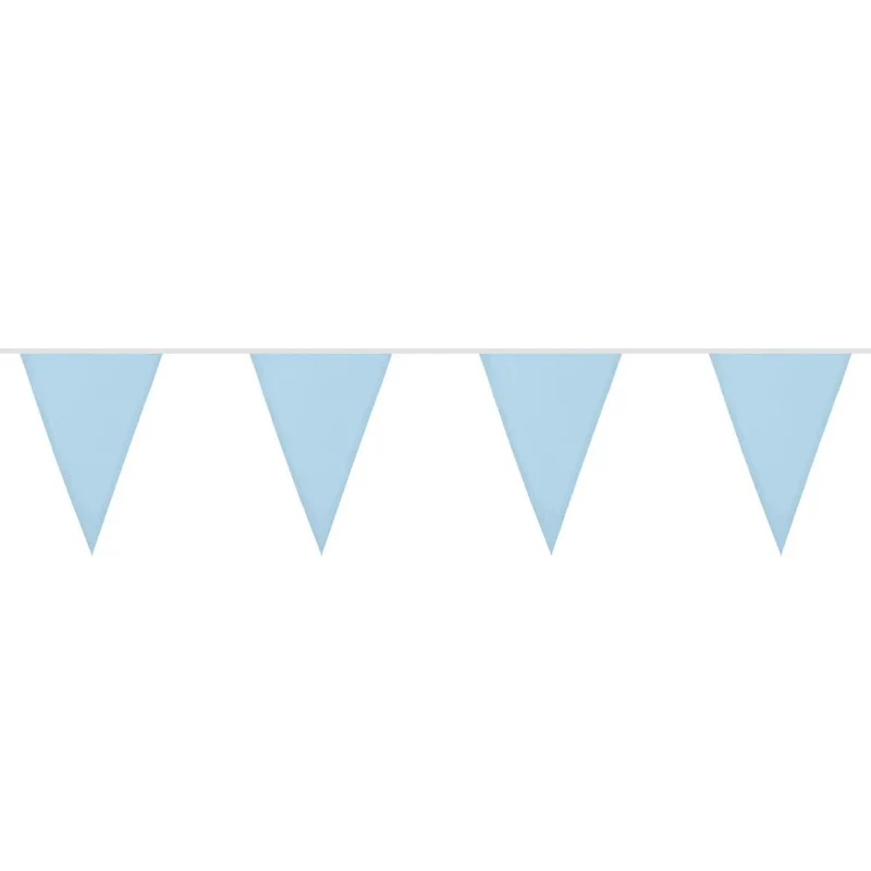 Hellblaue Fahnenkette aus Polyester