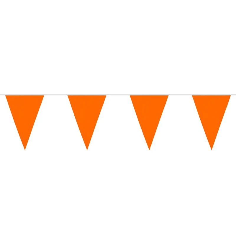 Orangefarbene Polyester-Fahnenkette