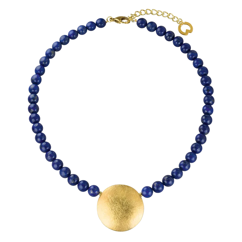 Lapislazuli-Collier Sonnenscheibe