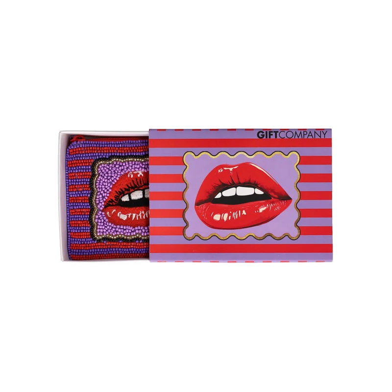 Kosmetiktasche ELODIE XS Motiv: LIPPEN rot/lila