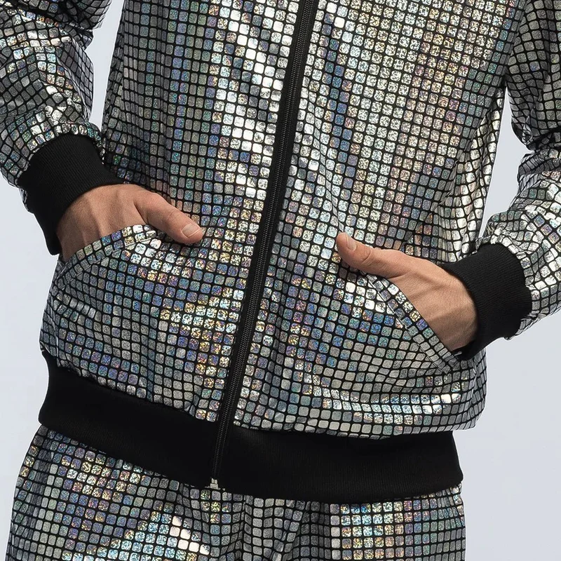 Trainingsanzug „Disco Diamond Babe“ in Silber