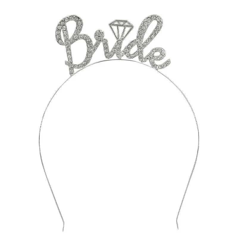 Metall-Diadem „Bride“ mit Diamanten