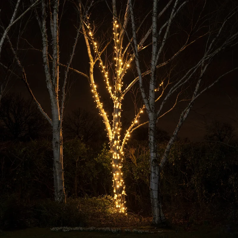 Pro Connect IP67, 85m 850er LED Lichterkette warmweiß koppelbar schwarzes Kabel