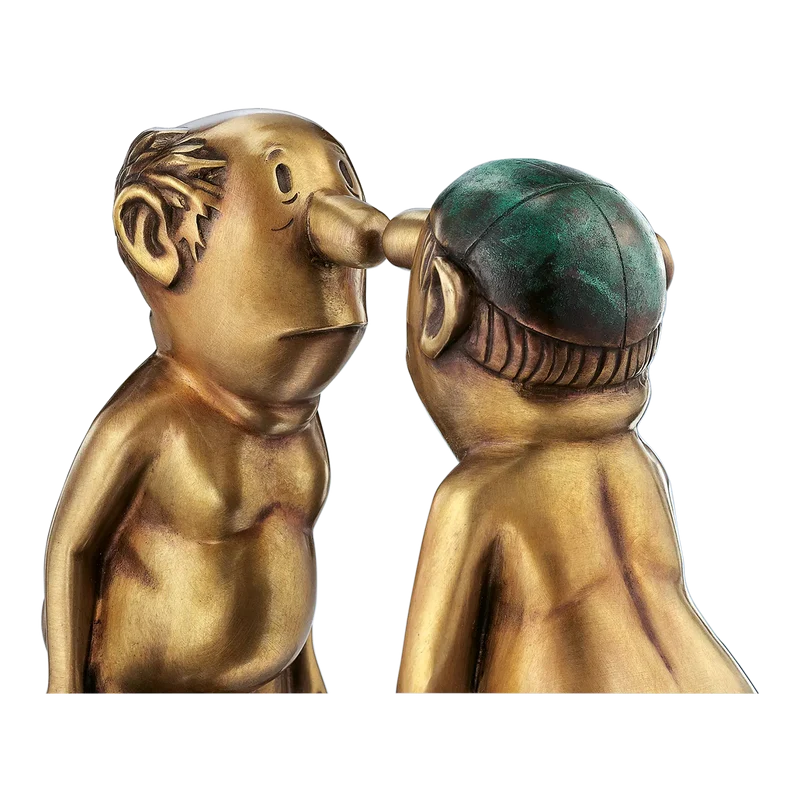 Skulptur "Herren im Bad", Bronze