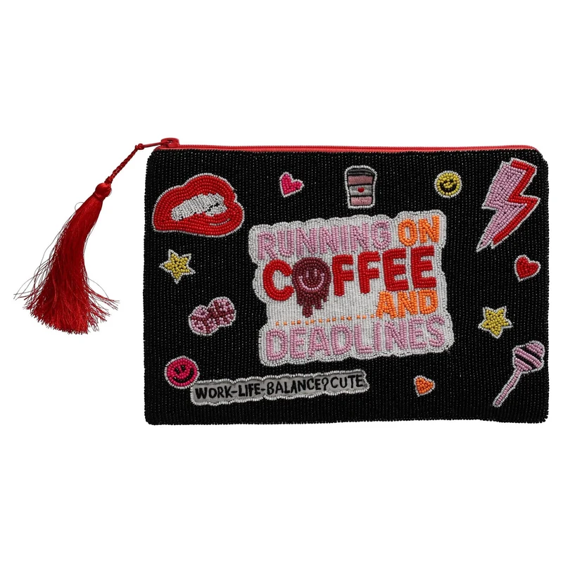 Kosmetiktasche ELODIE XL Motiv: Coffee+Patches Multicolor