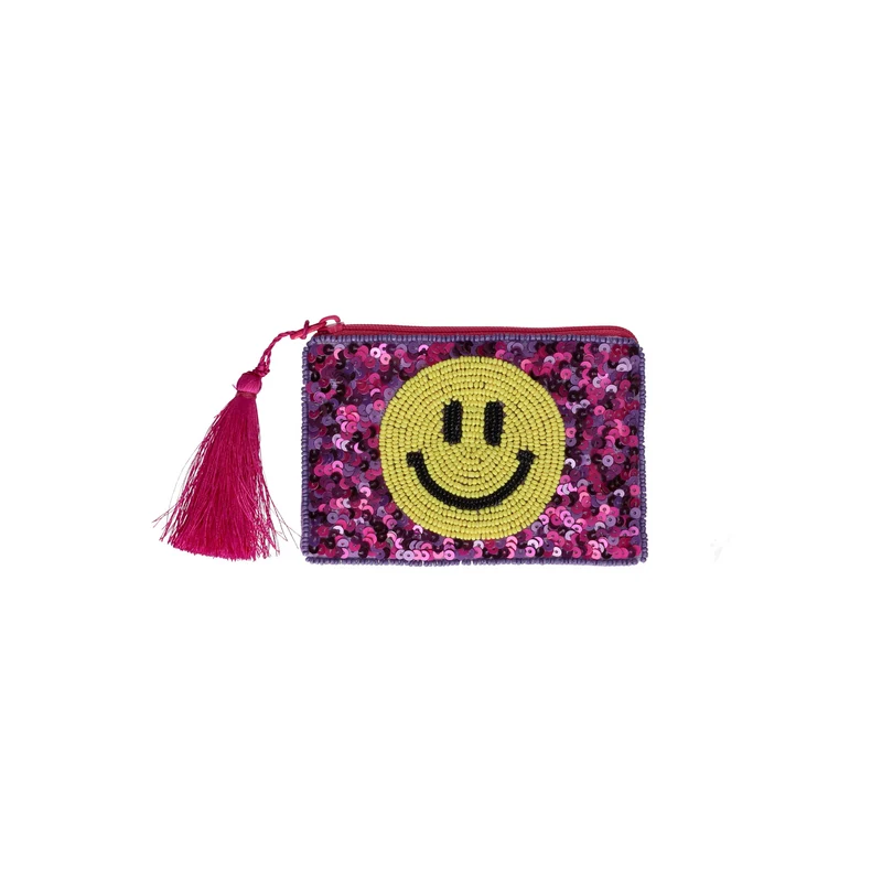 Kosmetiktasche ELODIE XS Motiv: Smile rosa/gelb