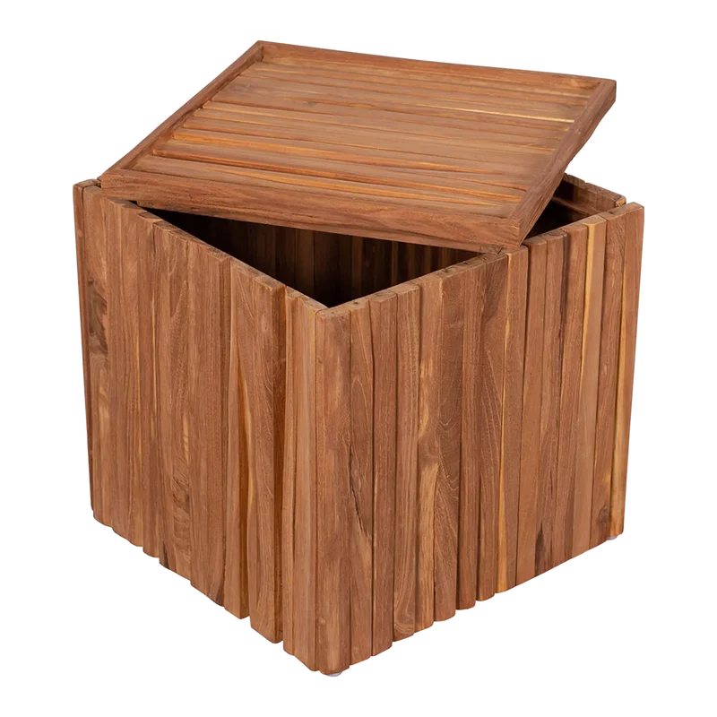 Teak Box Hocker Oxford