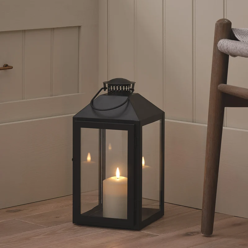 2er Set Metall-Laternen mit TruGlow® LED-Kerzen, Fernbedienung & Timer