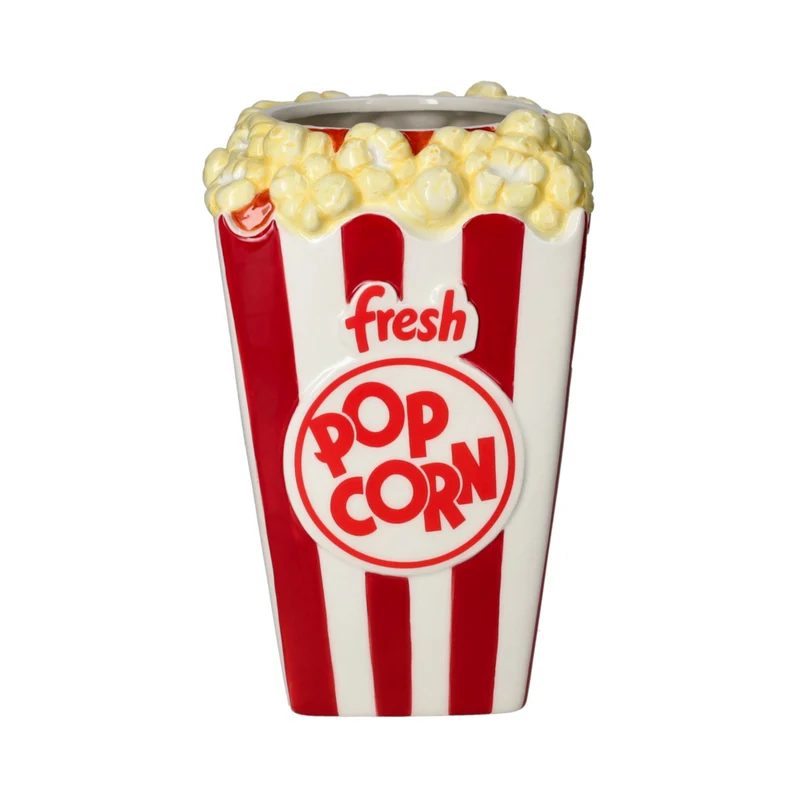 Vase CINEMATRIX POPCORN weiß/rot 15×14,8×22,8 cm
