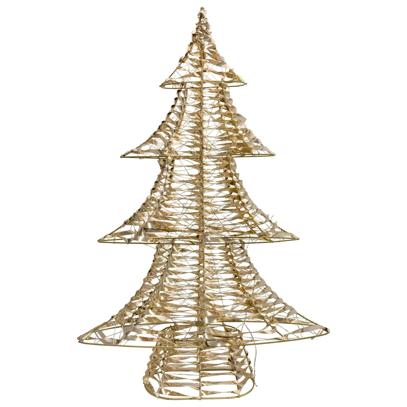 LED Lichterbaum warmweiß - Farbe gold - Höhe 100cm – mit Timer