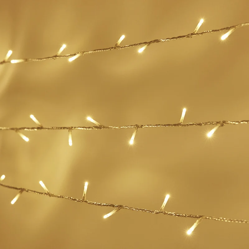 Essential Connect 10m 100er LED Lichterkette warmweiß koppelbar transparentes Kabel inkl. Netzstecker