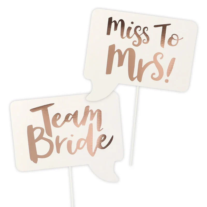 10-teiliges Set mit Foto-Requisiten „Bride to be“