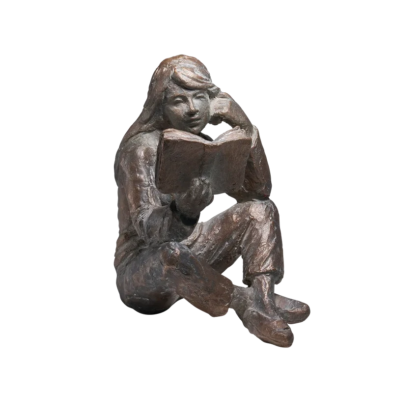 Skulptur aus Bronze "Lesende"