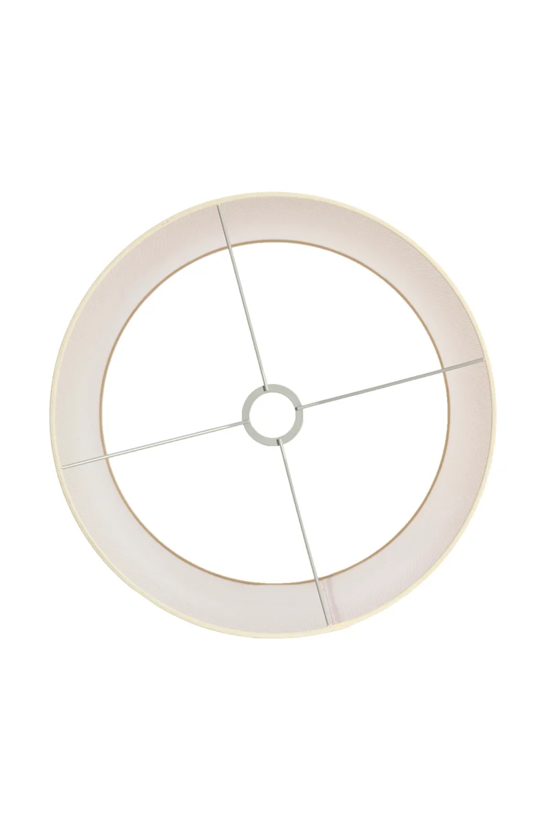 Tischleuchte NANA creme mit Stoffschirm sandfarben rund H125 cm