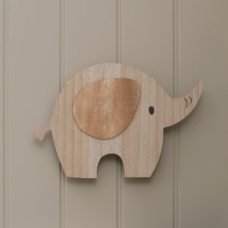 Ernie der Elefant-Wandlampe fürs Kinderzimmer mit Fernbedienung & Timer