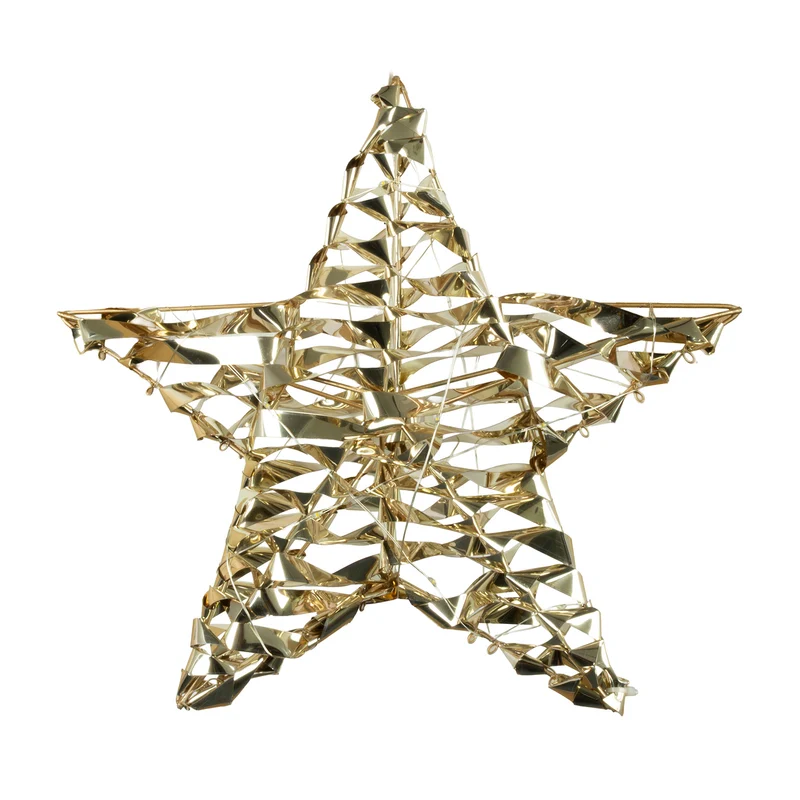 LED Stern Weihnachtsstern warmweiß - Farbe gold - Höhe 30cm – mit Timer